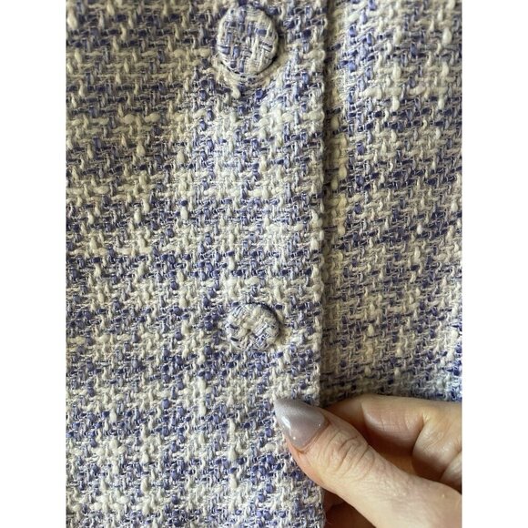 NEW Favorite Daughter The Dasha Houndstooth Check Tweed Lilac Top- Size 14 - Picture 11 of 13